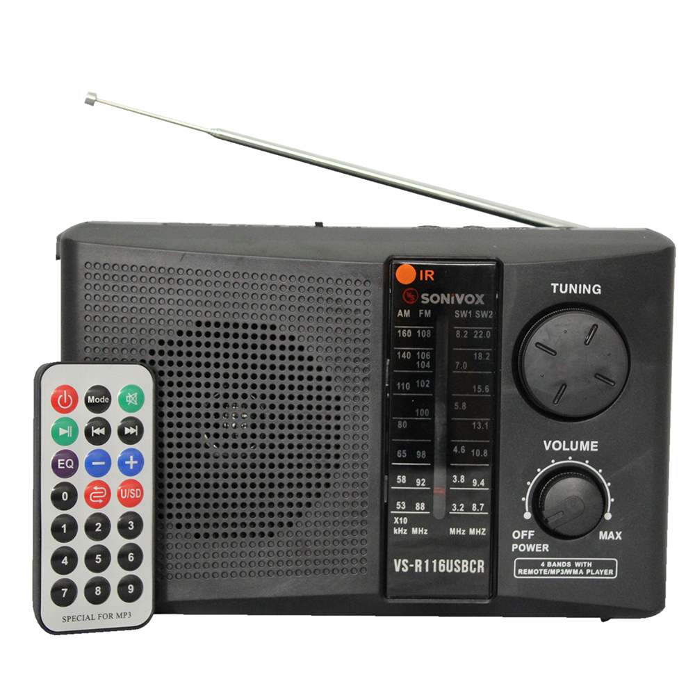 Radio Portátil Multibanda + Reproductor MP3